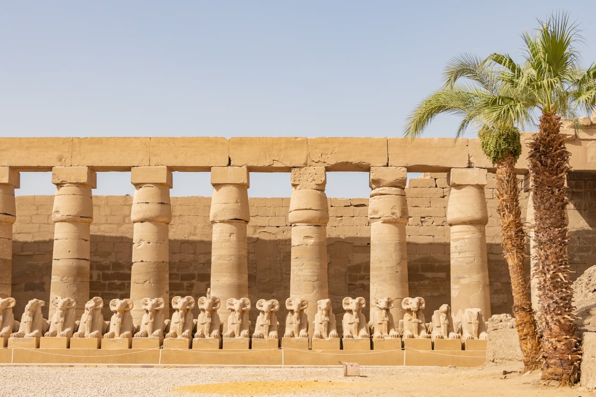 Alley of the Sphinxes at the Temple of Karnac in Luxor