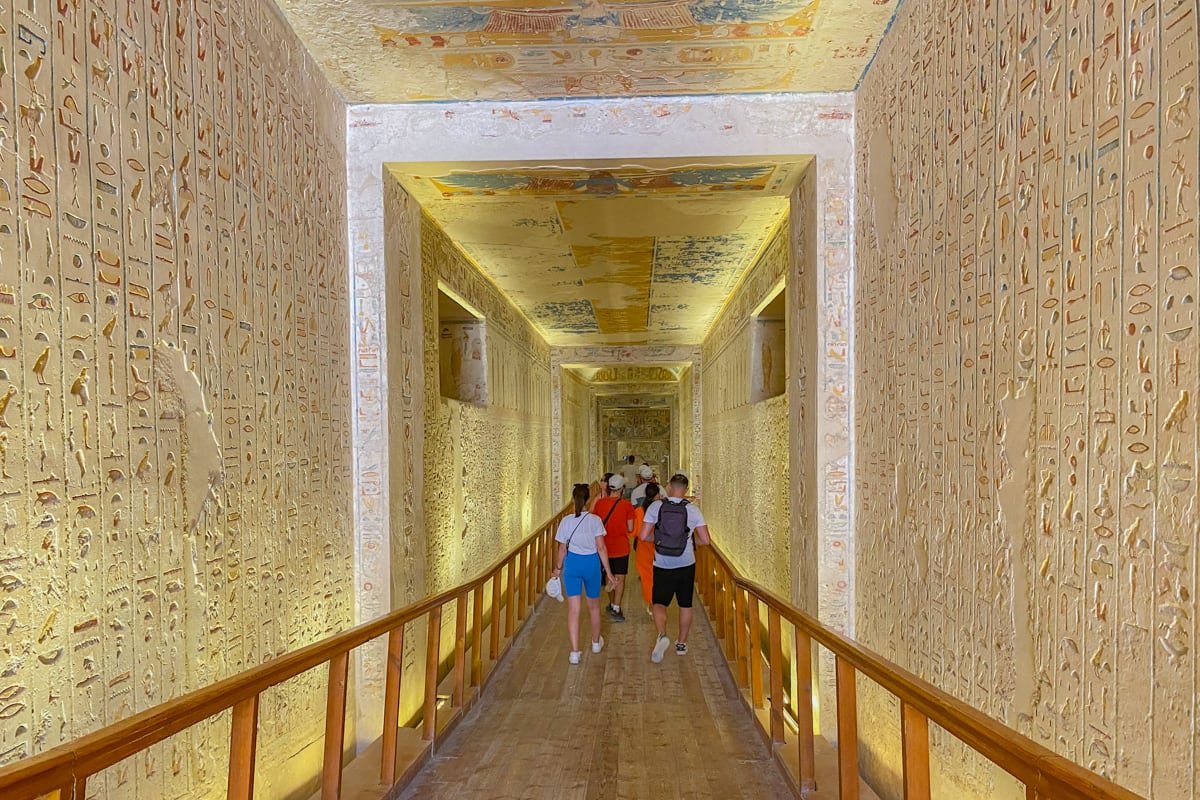 Hypogeum corridor in the Valley of the Kings