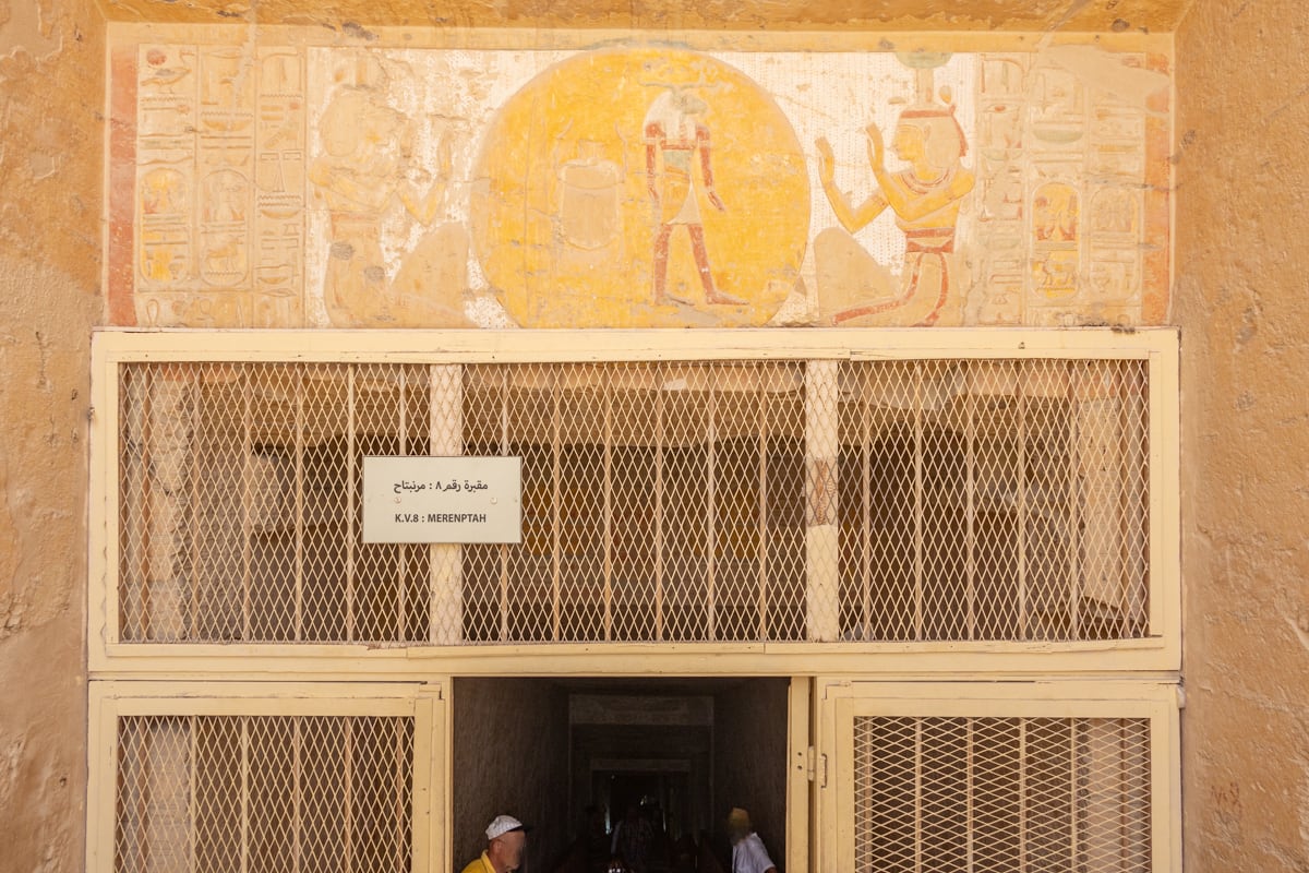 Entrance to the tomb of Merenptah in Luxor's Valley of the Kings