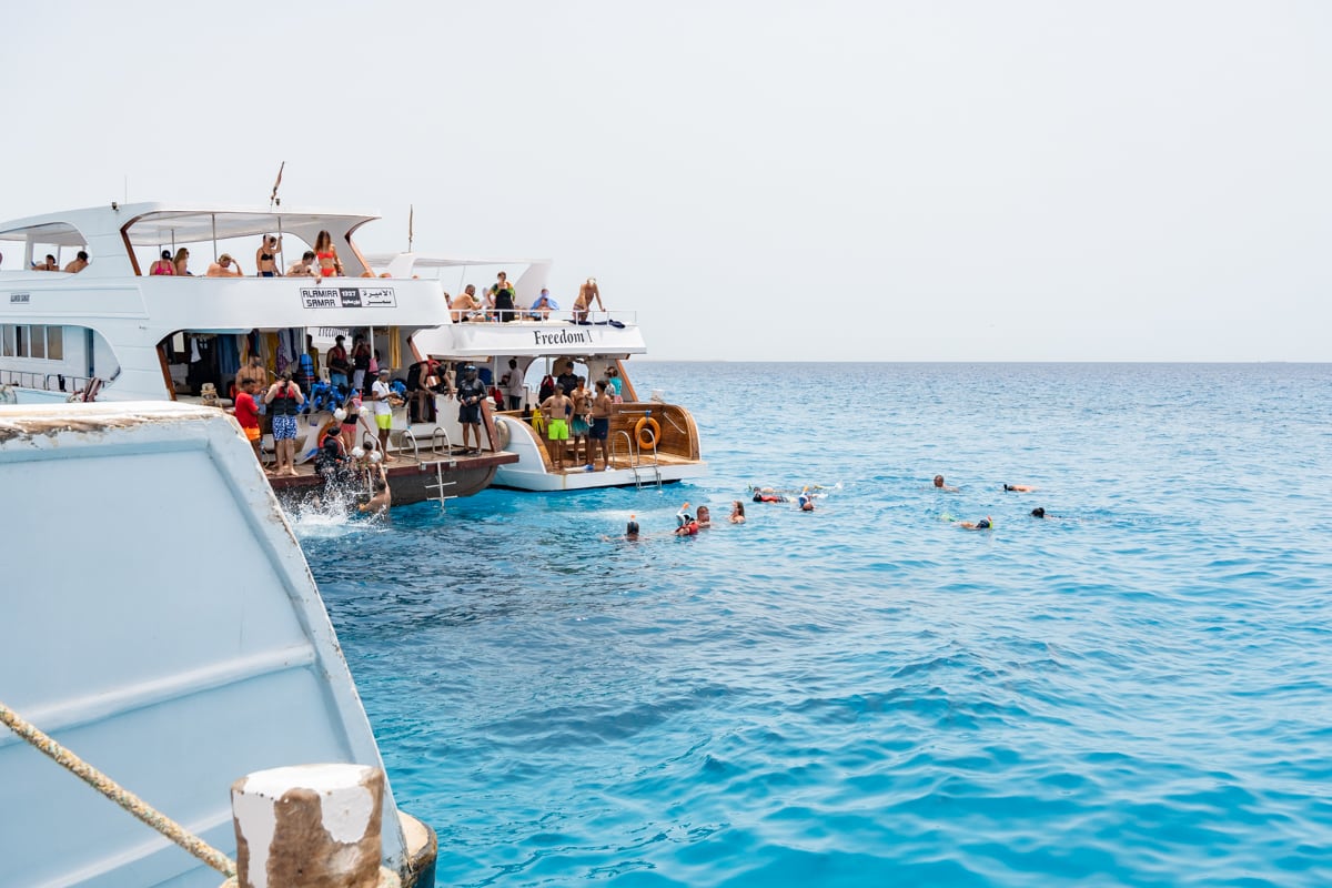 Nage PMT lors de l'excursion Orange Bay à Hurghada