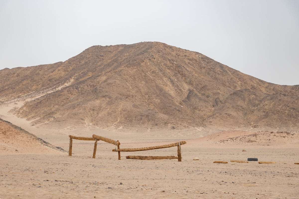Paysage de désert d'Hurghada