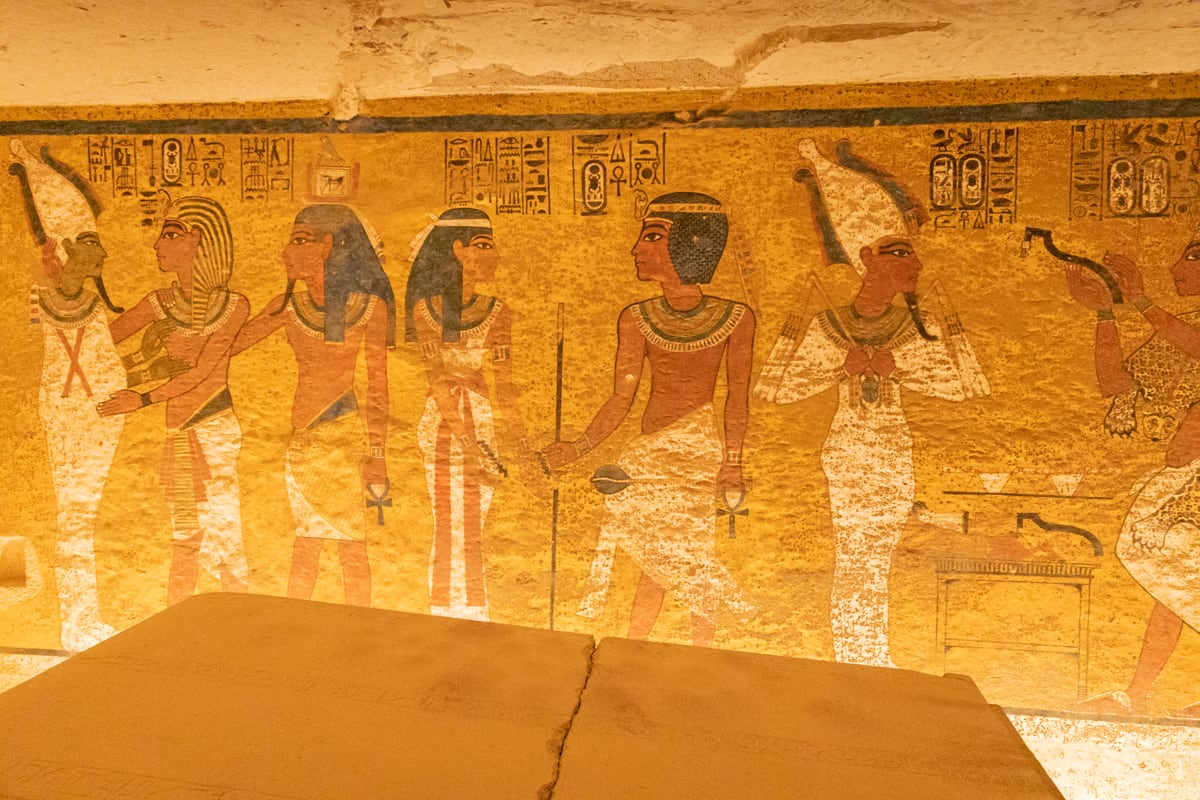 Tomb and hieroglyph of Tutankhamun in Luxor's Valley of the Kings