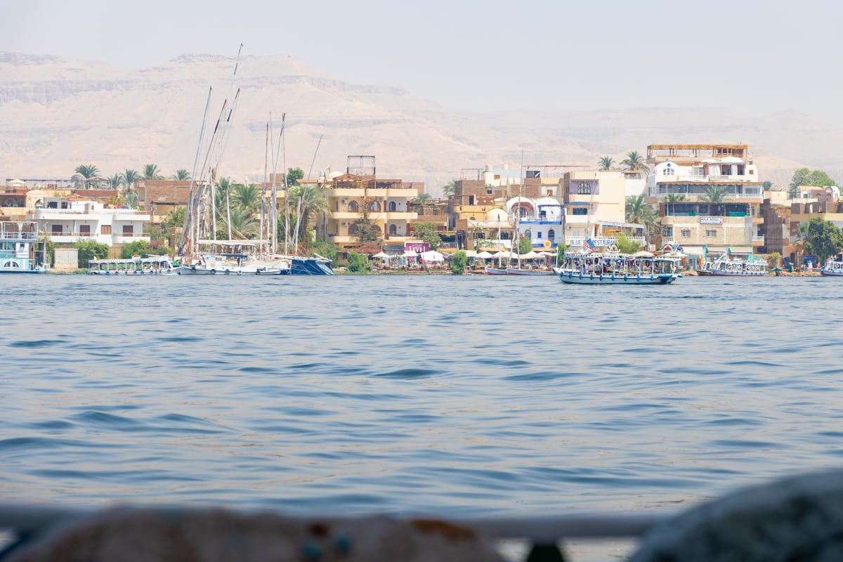 View of Luxor from the felucca