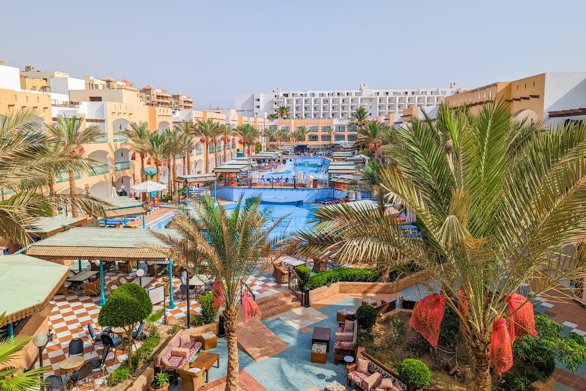 Vue sur le complexe hotelier tout compris à Hurghada