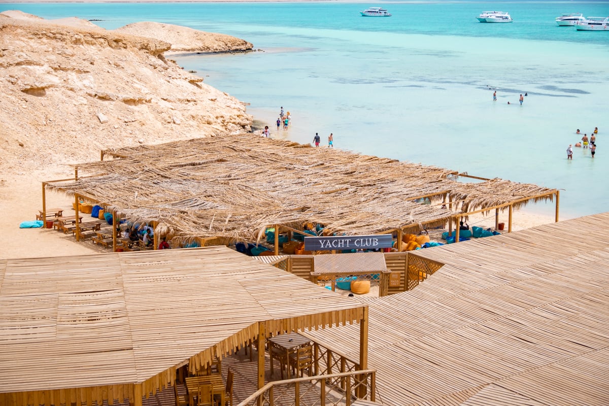 Vue sur le yacht club d'Orange Bay à Hurghada