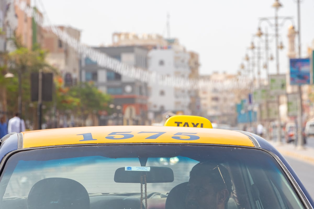 Lumineux d'un taxi à Hurghada